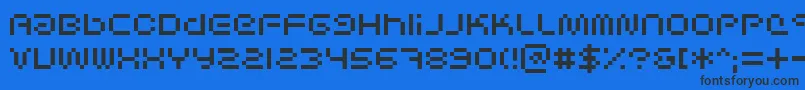 Scifibit Font – Black Fonts on Blue Background