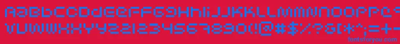 Scifibit Font – Blue Fonts on Red Background