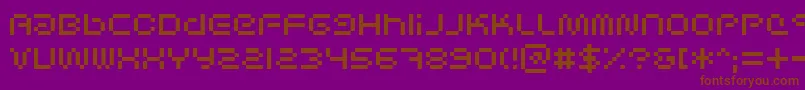 Scifibit Font – Brown Fonts on Purple Background