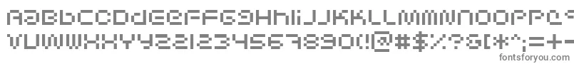 Scifibit-fontti – harmaat kirjasimet valkoisella taustalla