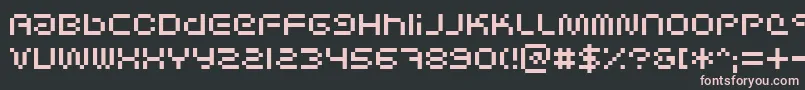 Scifibit Font – Pink Fonts on Black Background