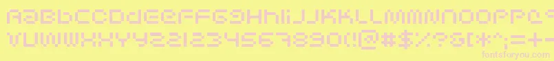 Scifibit Font – Pink Fonts on Yellow Background