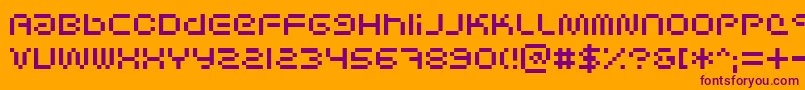 Scifibit Font – Purple Fonts on Orange Background