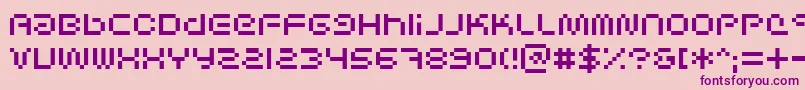Scifibit Font – Purple Fonts on Pink Background