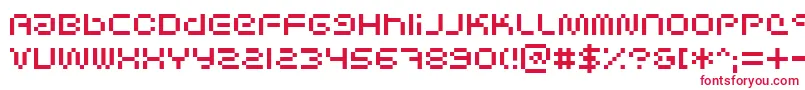 Scifibit-Schriftart – Rote Schriften auf weißem Hintergrund