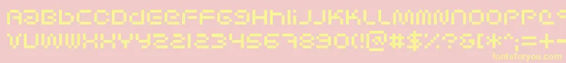 Scifibit Font – Yellow Fonts on Pink Background