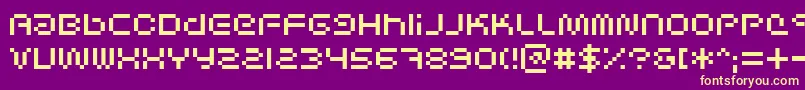 Scifibit Font – Yellow Fonts on Purple Background