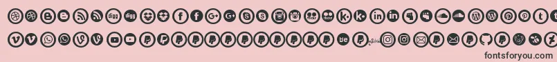 SocialCirclesV1.1 Font – Black Fonts on Pink Background