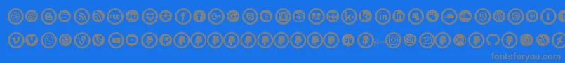 Police SocialCirclesV1.1 – polices grises sur fond bleu