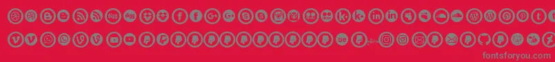 Más sobre la fuente SocialCirclesV1.1 fuente SocialCirclesV1.1 – Fuentes Grises Sobre Fondo Rojo