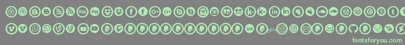 Police SocialCirclesV1.1 – polices vertes sur fond gris