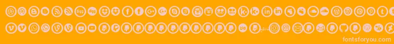 SocialCirclesV1.1 Font – Pink Fonts on Orange Background
