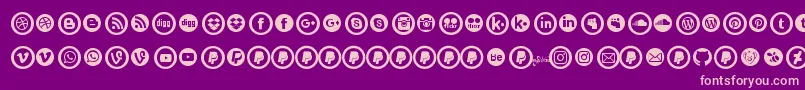 SocialCirclesV1.1 Font – Pink Fonts on Purple Background