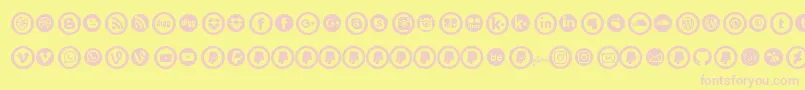 SocialCirclesV1.1 Font – Pink Fonts on Yellow Background