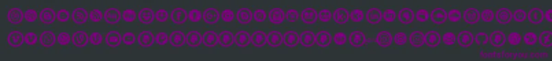 SocialCirclesV1.1 Font – Purple Fonts on Black Background