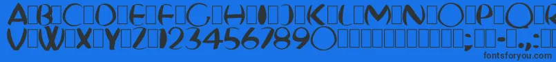 FatBoyVeryRound Font – Black Fonts on Blue Background