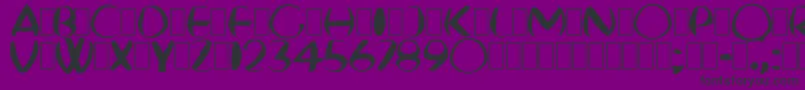 FatBoyVeryRound-Schriftart – Schwarze Schriften auf violettem Hintergrund