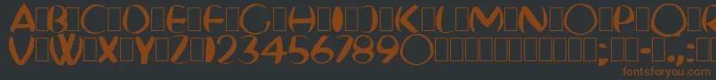 FatBoyVeryRound Font – Brown Fonts on Black Background