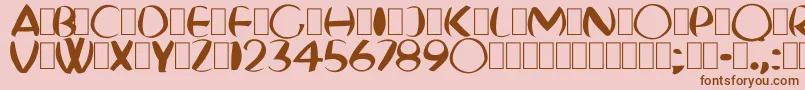 FatBoyVeryRound Font – Brown Fonts on Pink Background