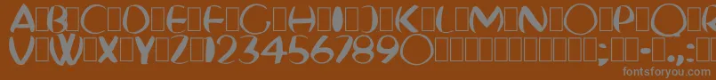FatBoyVeryRound Font – Gray Fonts on Brown Background