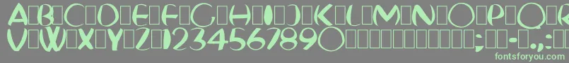 FatBoyVeryRound-Schriftart – Grüne Schriften auf grauem Hintergrund