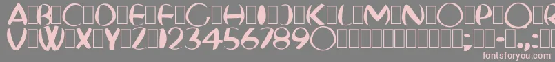 フォントFatBoyVeryRound – 灰色の背景にピンクのフォント