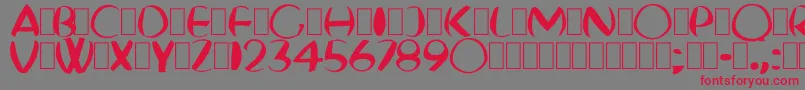 FatBoyVeryRound-Schriftart – Rote Schriften auf grauem Hintergrund