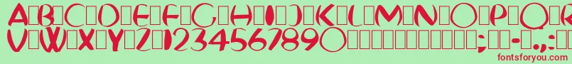 FatBoyVeryRound Font – Red Fonts on Green Background