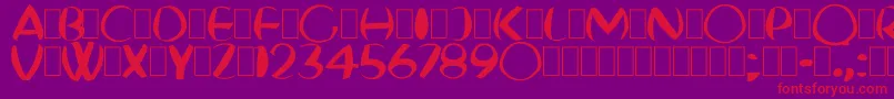 FatBoyVeryRound Font – Red Fonts on Purple Background