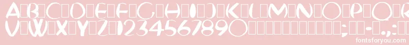 FatBoyVeryRound-Schriftart – Weiße Schriften auf rosa Hintergrund