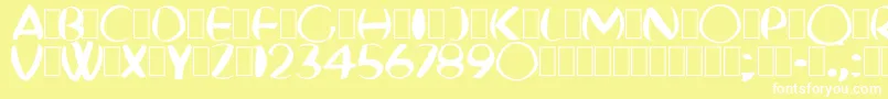 FatBoyVeryRound Font – White Fonts on Yellow Background