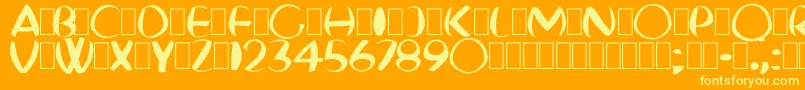 フォントFatBoyVeryRound – オレンジの背景に黄色の文字