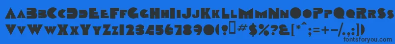 Шрифт TobagosskBold – чёрные шрифты на синем фоне