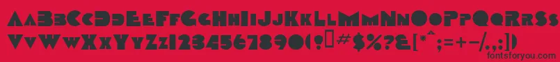 TobagosskBold-fontti – mustat fontit punaisella taustalla
