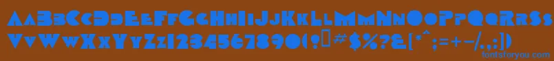 Шрифт TobagosskBold – синие шрифты на коричневом фоне