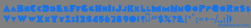 TobagosskBold Font – Blue Fonts on Gray Background