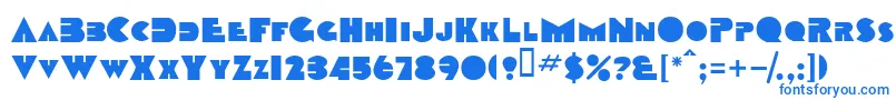 フォントTobagosskBold – 白い背景に青い文字