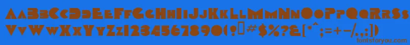 TobagosskBold-fontti – ruskeat fontit sinisellä taustalla