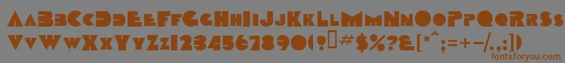 Шрифт TobagosskBold – коричневые шрифты на сером фоне