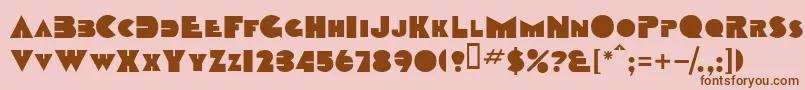 TobagosskBold-fontti – ruskeat fontit vaaleanpunaisella taustalla
