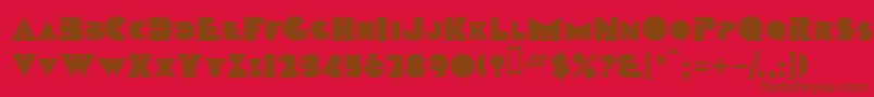 フォントTobagosskBold – 赤い背景に茶色の文字