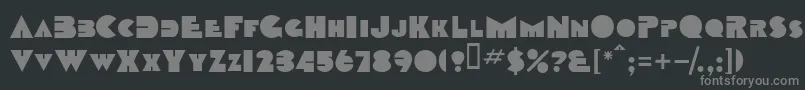 TobagosskBold Font – Gray Fonts on Black Background