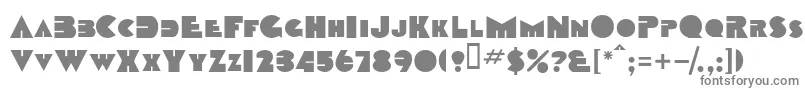 TobagosskBold-fontti – harmaat kirjasimet valkoisella taustalla