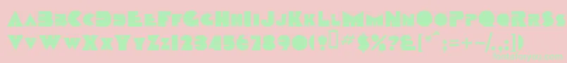 TobagosskBold Font – Green Fonts on Pink Background