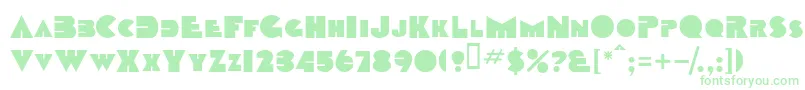 フォントTobagosskBold – 白い背景に緑のフォント
