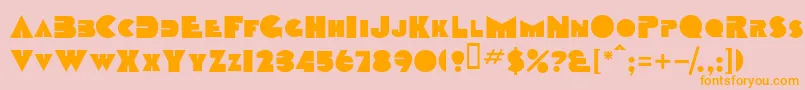 Шрифт TobagosskBold – оранжевые шрифты на розовом фоне