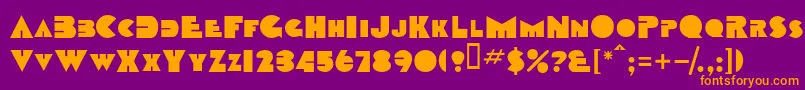 TobagosskBold Font – Orange Fonts on Purple Background