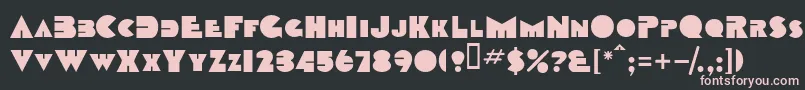 フォントTobagosskBold – 黒い背景にピンクのフォント