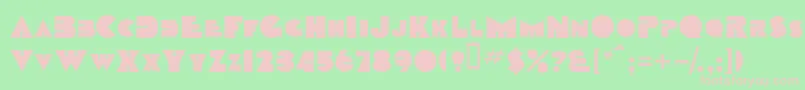 フォントTobagosskBold – 緑の背景にピンクのフォント