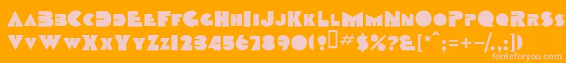 フォントTobagosskBold – オレンジの背景にピンクのフォント